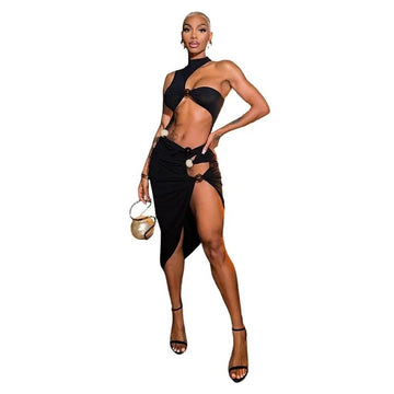 Daring Cut Out Bodysuit + Skirt Set - PRE ORDER