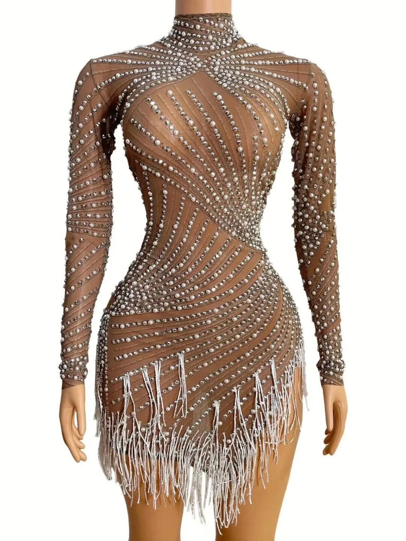 Hailie Crystal Embellished Mini Dress- PRE ORDER