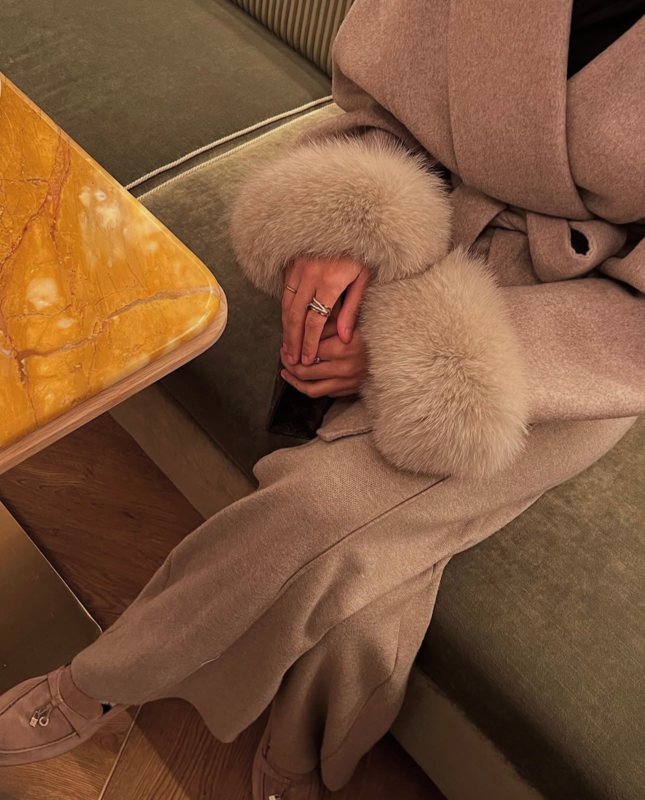 Luxe Sahara Taupe Belted Wool Coat