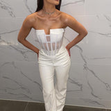 Strapless Pocket Corset - White PRE ORDER