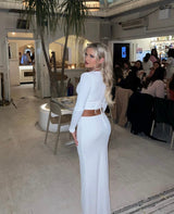 Stylish Ariana Maxi Dress in White available for pre-order