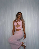 Miami Cut Out Midi Dress - Pink