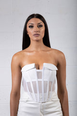 Strapless Pocket Corset - White PRE ORDER