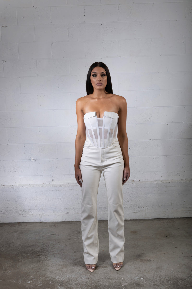 Strapless Pocket Corset - White PRE ORDER